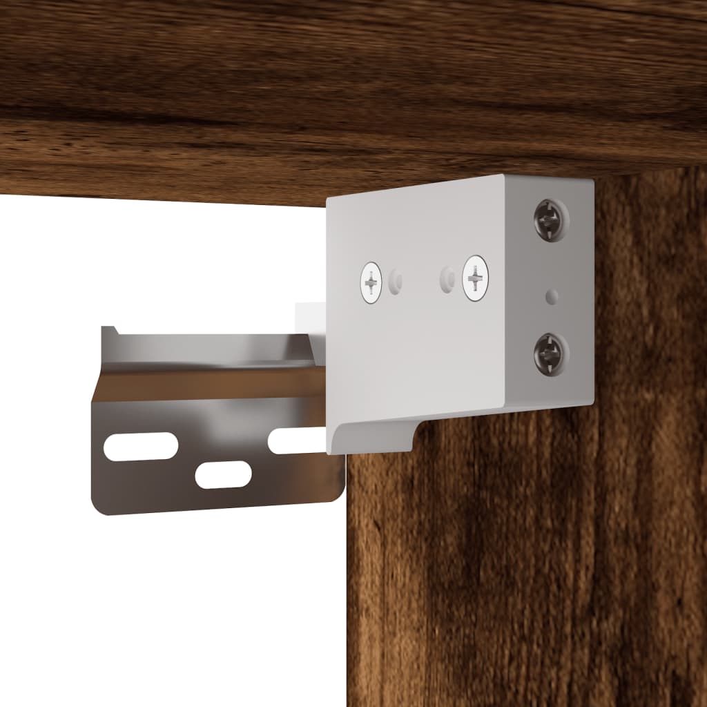 Baderomsspeil LED Skap Røkt Eik 80x12x45 cm akryl