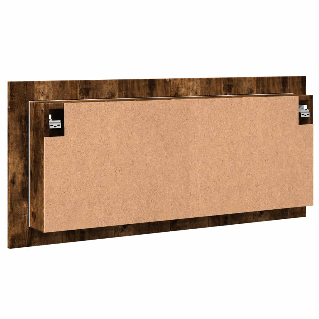 Baderomsspeil LED Speilskap til baderom Røkt Eik 100x12x45 cm