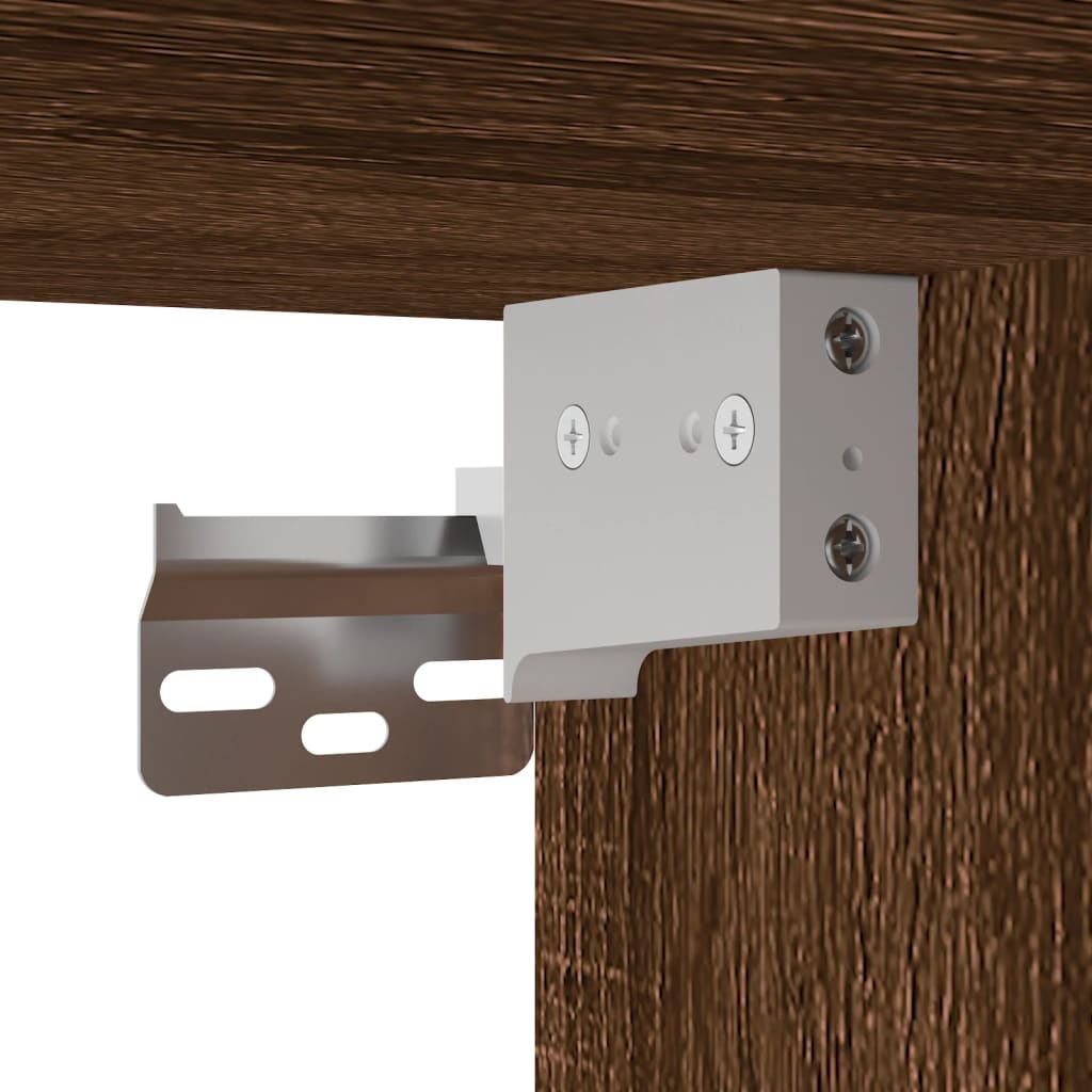 Baderomsspeil LED Speilskap for baderom Brun Eik 100x12x45 cm