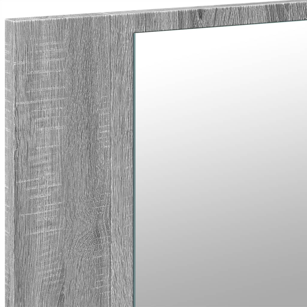 Baderomsspeil LED Skap Sonoma Grå 90x12x45 cm akryl