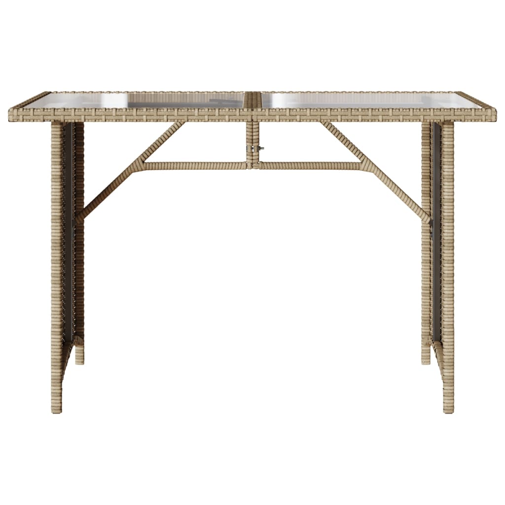 Hagesofa med puter 02 deler beige polyrotting