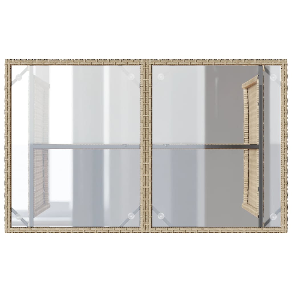 Hagesofa med puter 02 deler beige polyrotting