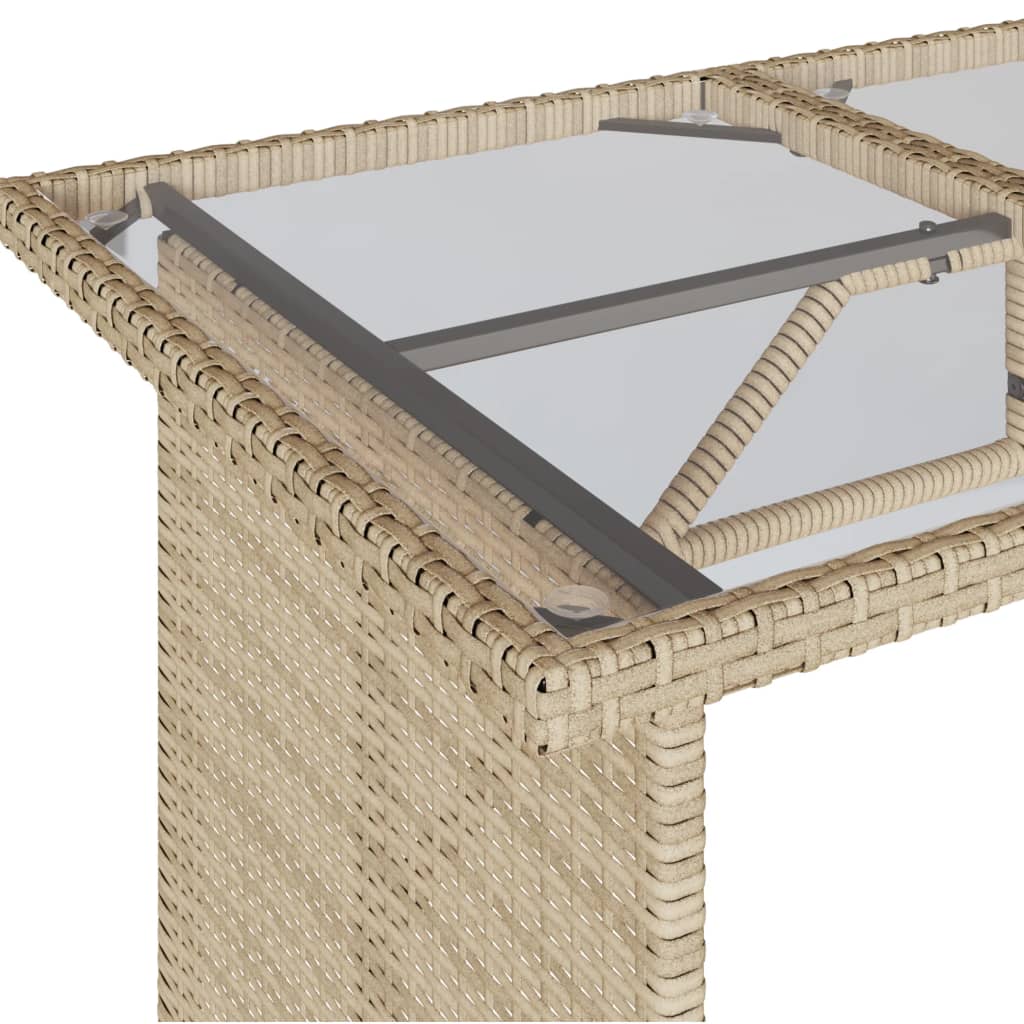 Hagesofa med puter 02 deler beige polyrotting