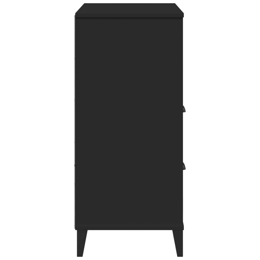 Bokhylle Svart VIKEN 80x40x90 cm