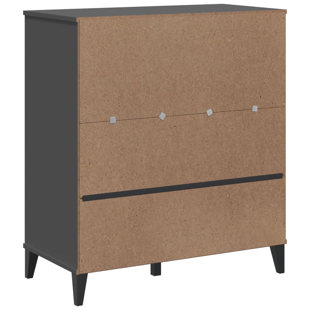 Bokhylle Grå VIKEN antrasitt 80x40x90 cm