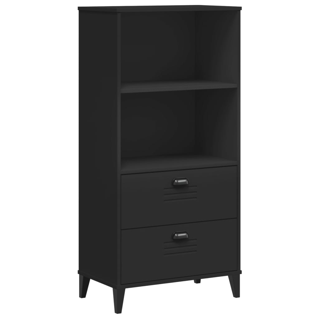 Bokhylle Svart VIKEN 60x35x123 cm