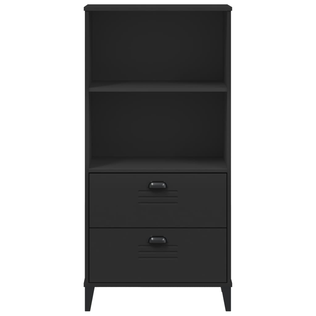 Bokhylle Svart VIKEN 60x35x123 cm