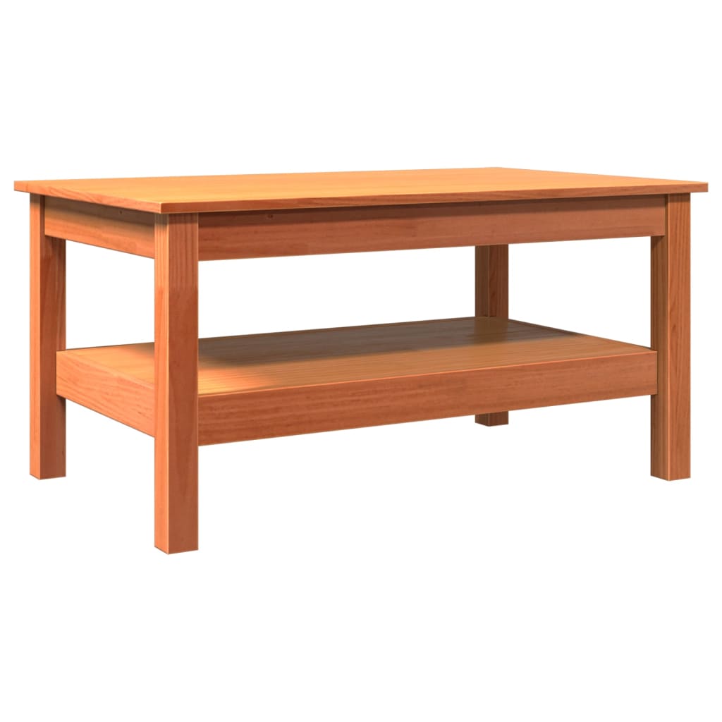 Salongbord Sofabord Tre voksbrun 80x50x40 cm heltre furu