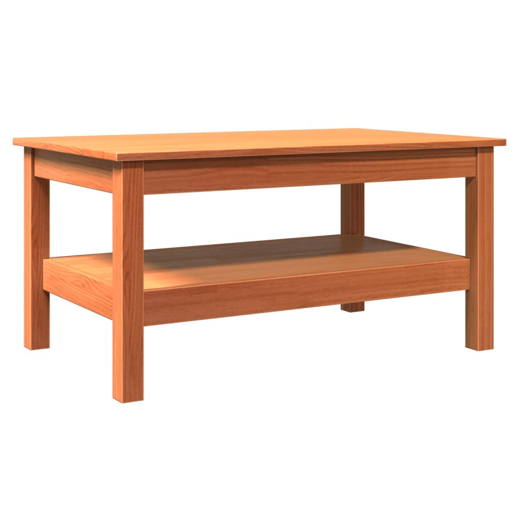 Salongbord Sofabord Tre voksbrun 80x50x40 cm heltre furu