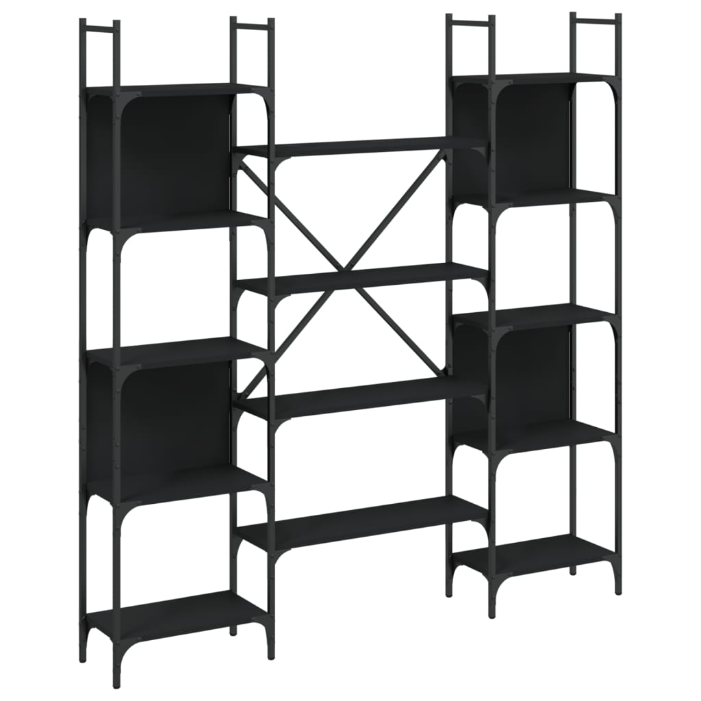 Bokhylle Svart 155,5x24x166,5 cm