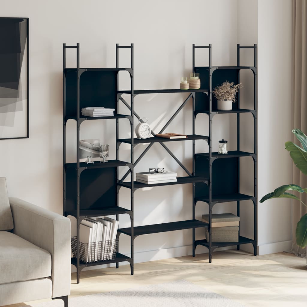 Bokhylle Svart 155,5x24x166,5 cm