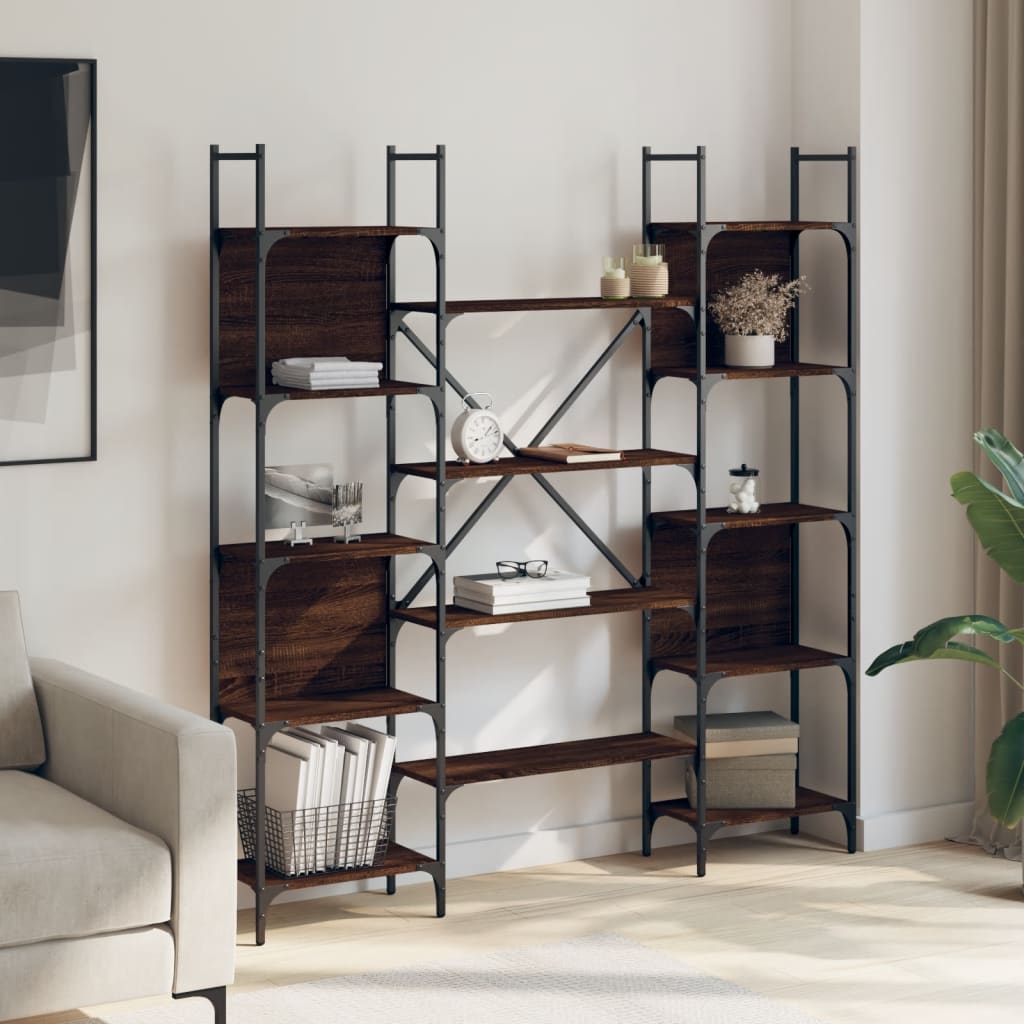 Bokhylle Brun Eik 155,5x24x166,5 cm
