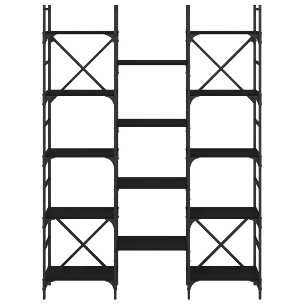 Bokhylle Svart 127,5x28,5x172,5 cm
