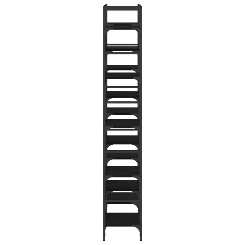 Bokhylle Svart 127,5x28,5x172,5 cm
