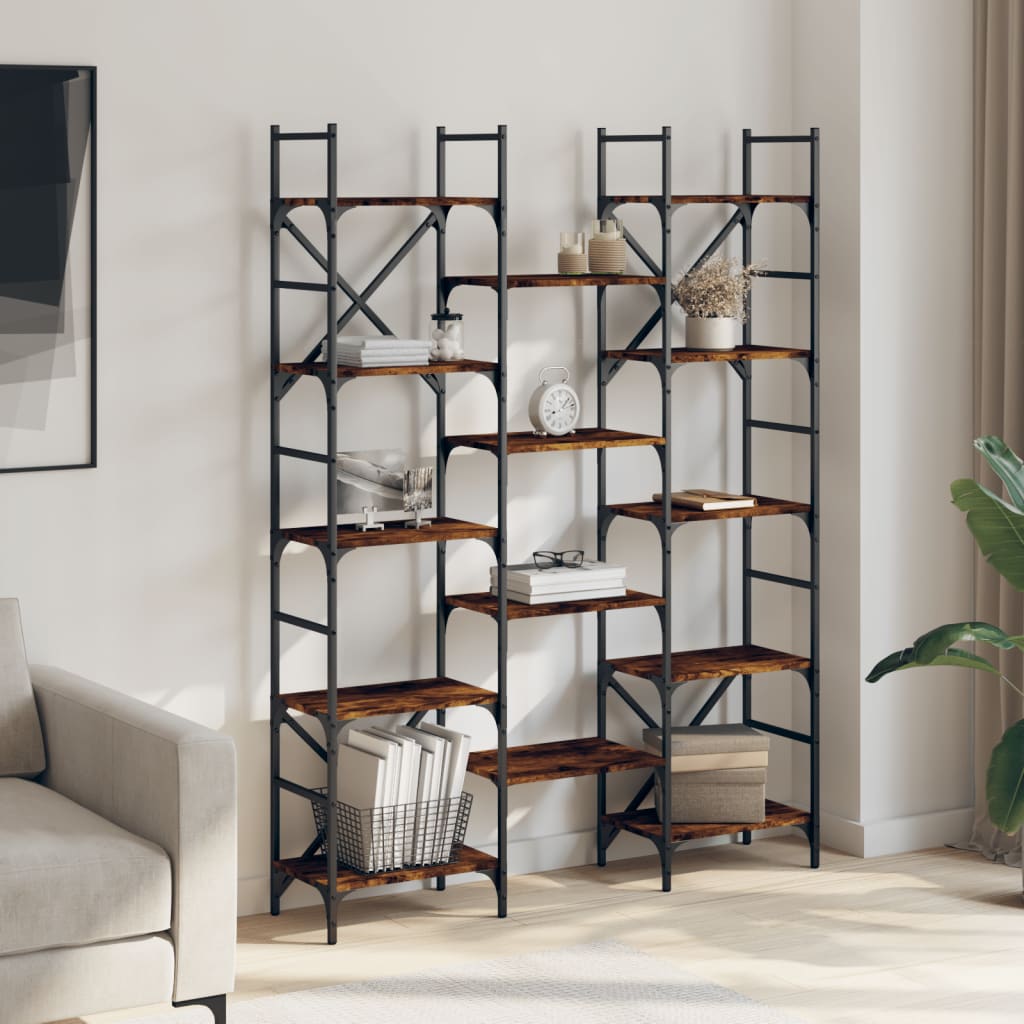 Bokhylle Røkt Eik 127,5x28,5x172,5 cm