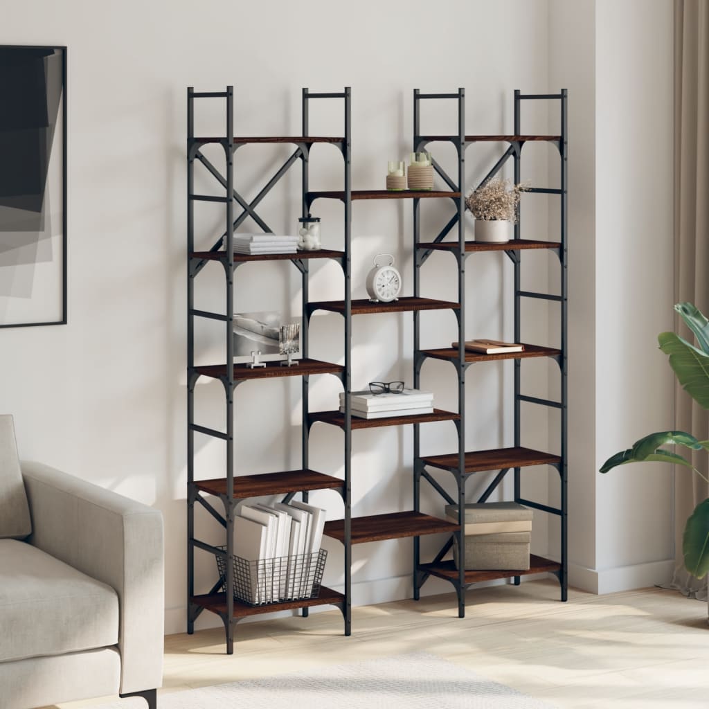 Bokhylle Brun Eik 127,5x28,5x172,5 cm