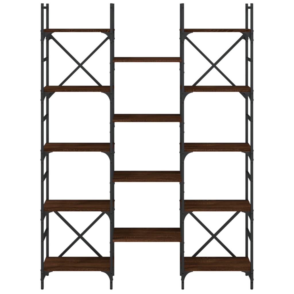 Bokhylle Brun Eik 127,5x28,5x172,5 cm