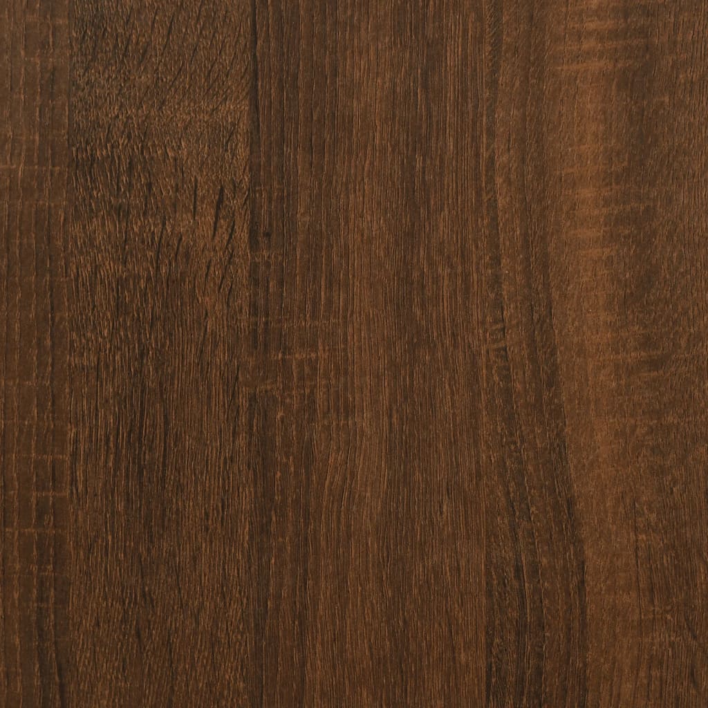 Bokhylle brun eik 160x28,5x136,5 cm konstruert tre