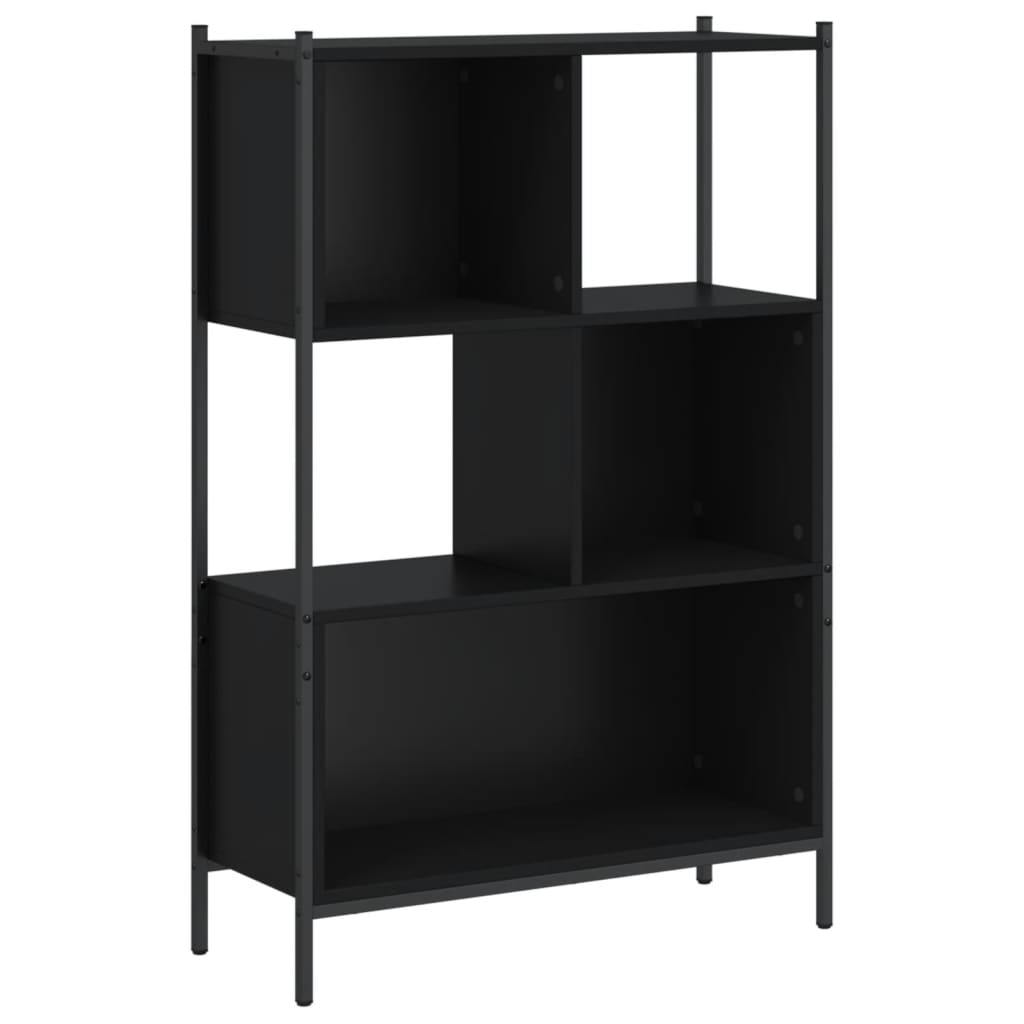 Bokhylle Svart 72x28x109 cm