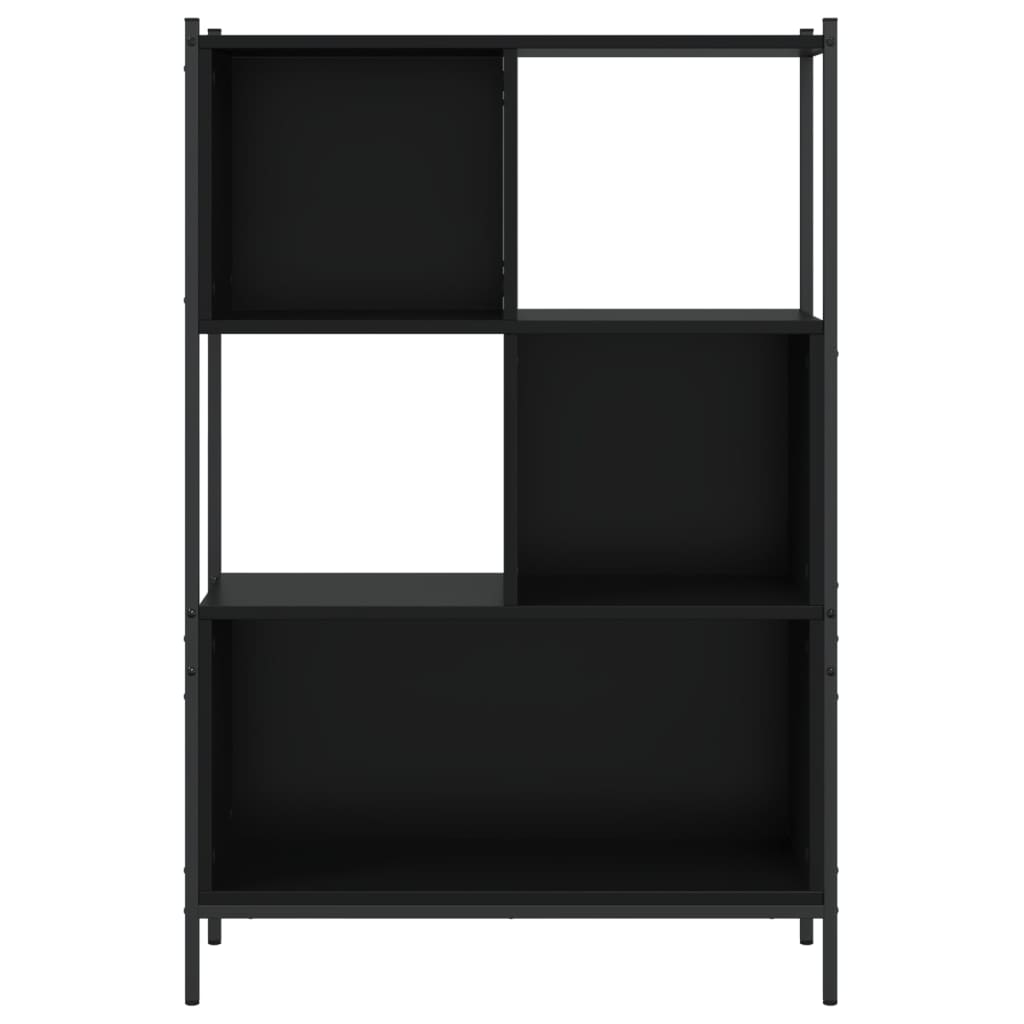 Bokhylle Svart 72x28x109 cm