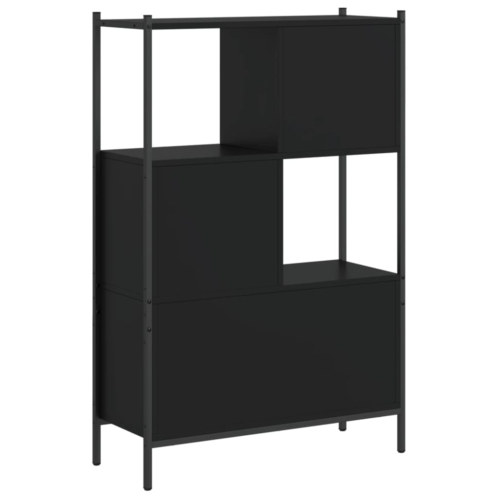 Bokhylle Svart 72x28x109 cm