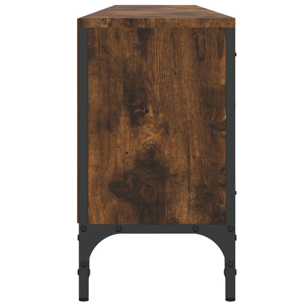 TV-Møbel Røkt EikTV-benk med skuff 200x25x44 cm