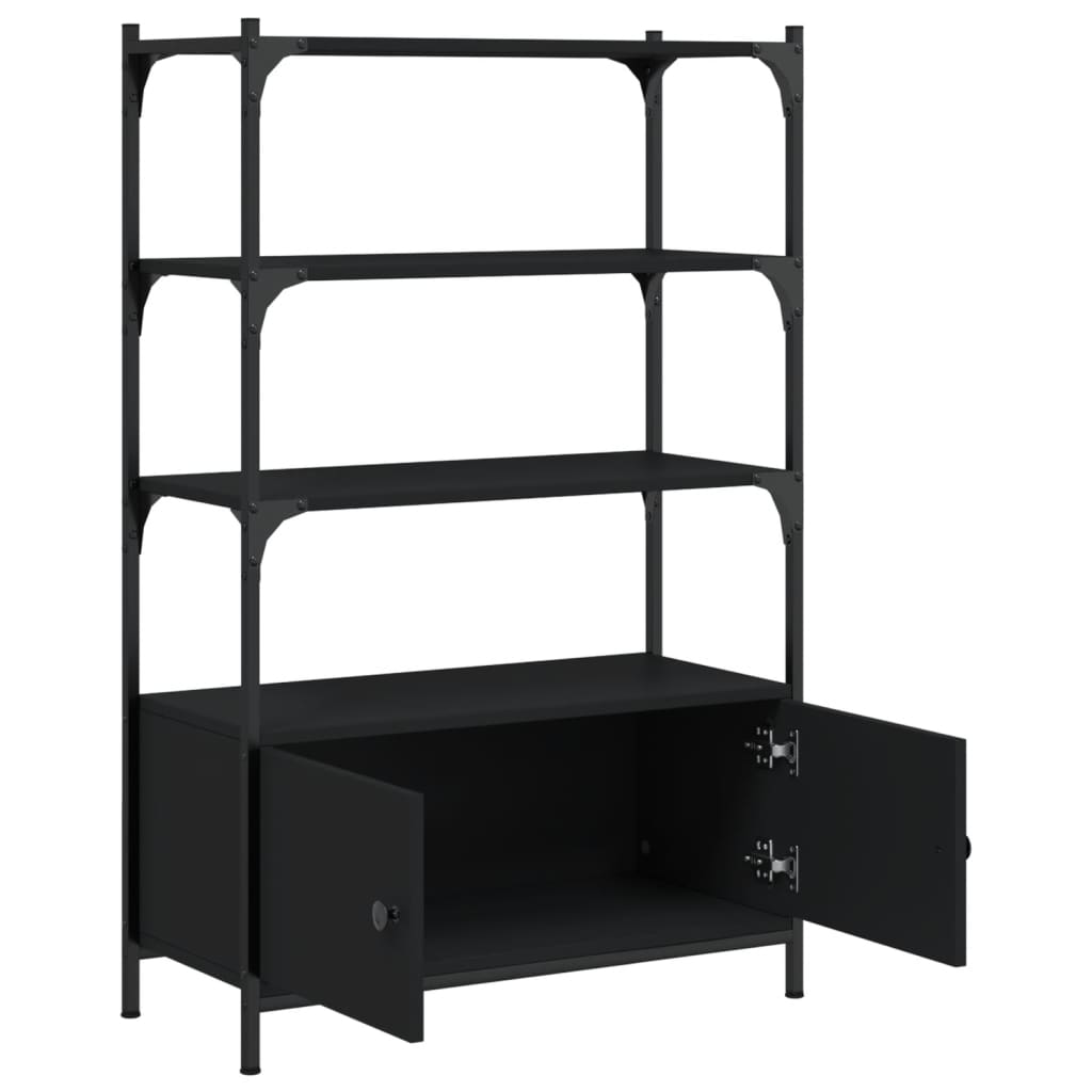 Bokhylle Svart 3 etasjer 70x30x109,5 cm