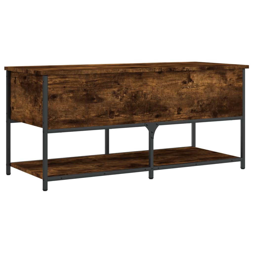Oppbevaringsbenk Røyk Eik 100x42,5x47 cm