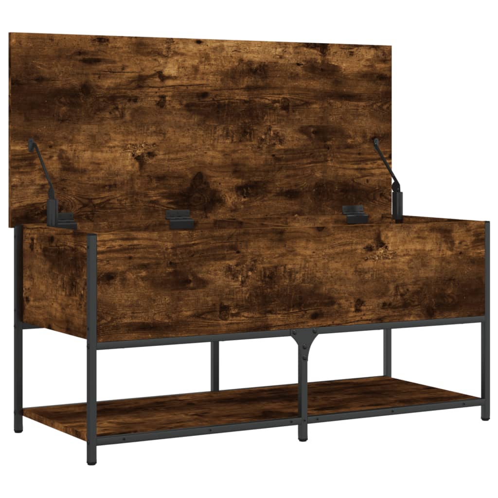 Oppbevaringsbenk Røyk Eik 100x42,5x47 cm