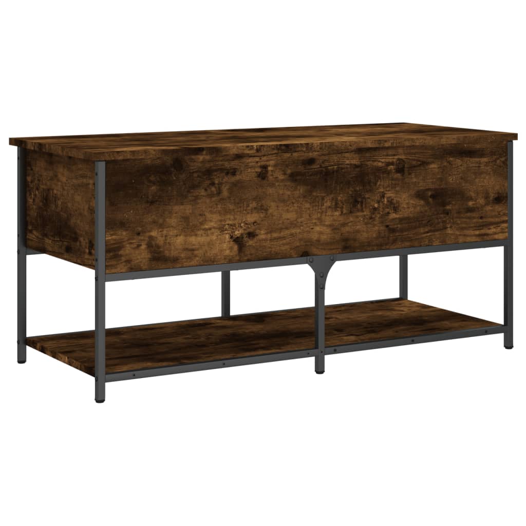 Oppbevaringsbenk Røyk Eik 100x42,5x47 cm