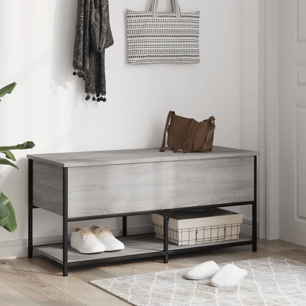 Oppbevaringsbenk Sonoma Grå 100x42,5x47 cm