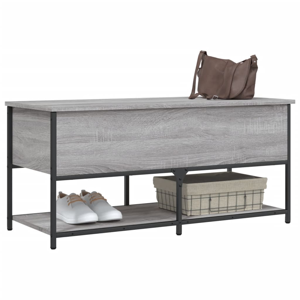Oppbevaringsbenk Sonoma Grå 100x42,5x47 cm