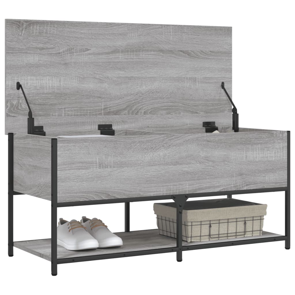 Oppbevaringsbenk Sonoma Grå 100x42,5x47 cm