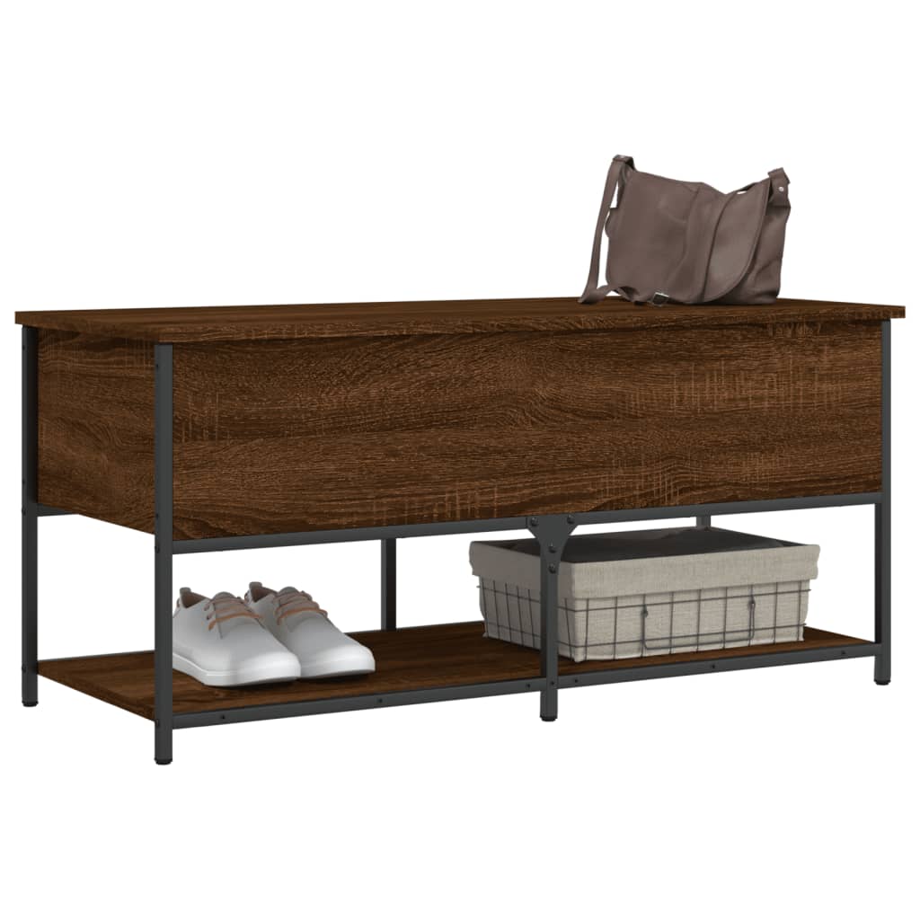 Oppbevaringsbenk Brun Eik 100x42,5x47 cm