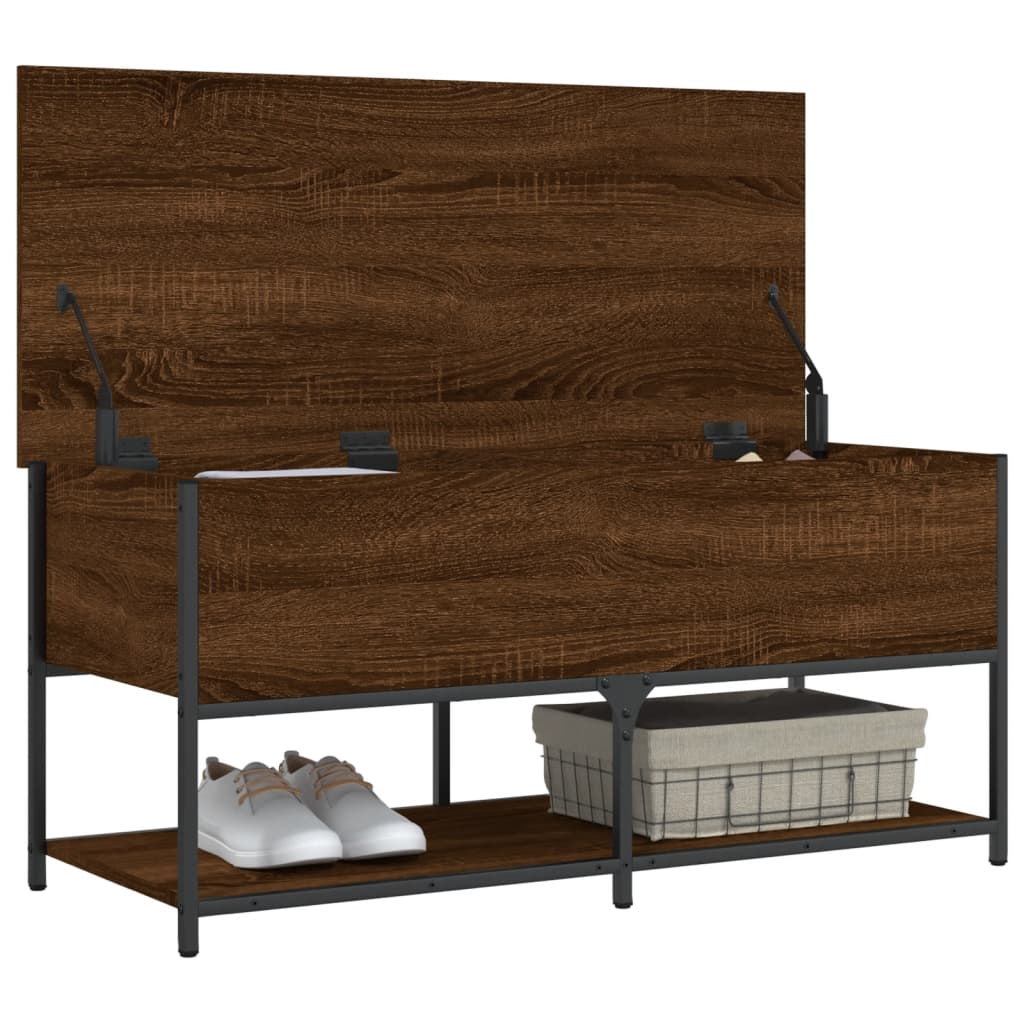 Oppbevaringsbenk Brun Eik 100x42,5x47 cm