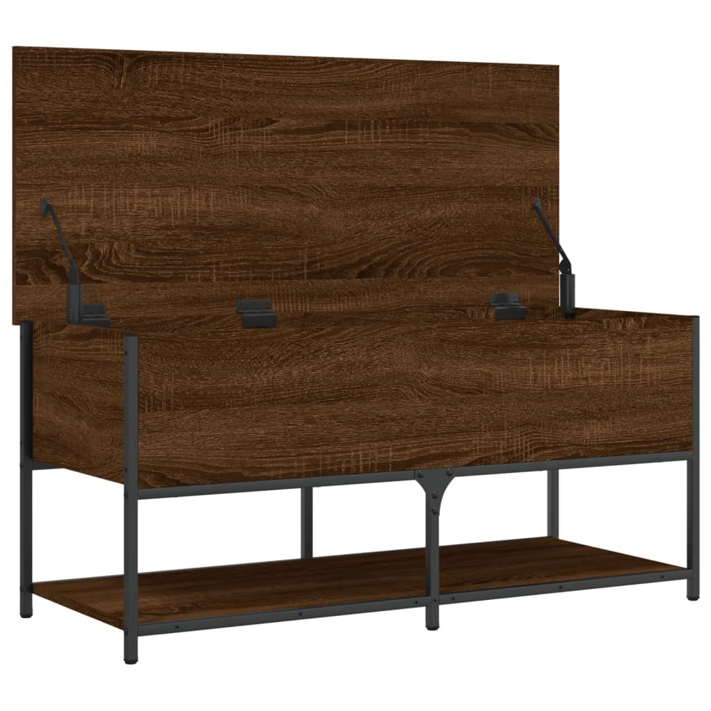 Oppbevaringsbenk Brun Eik 100x42,5x47 cm