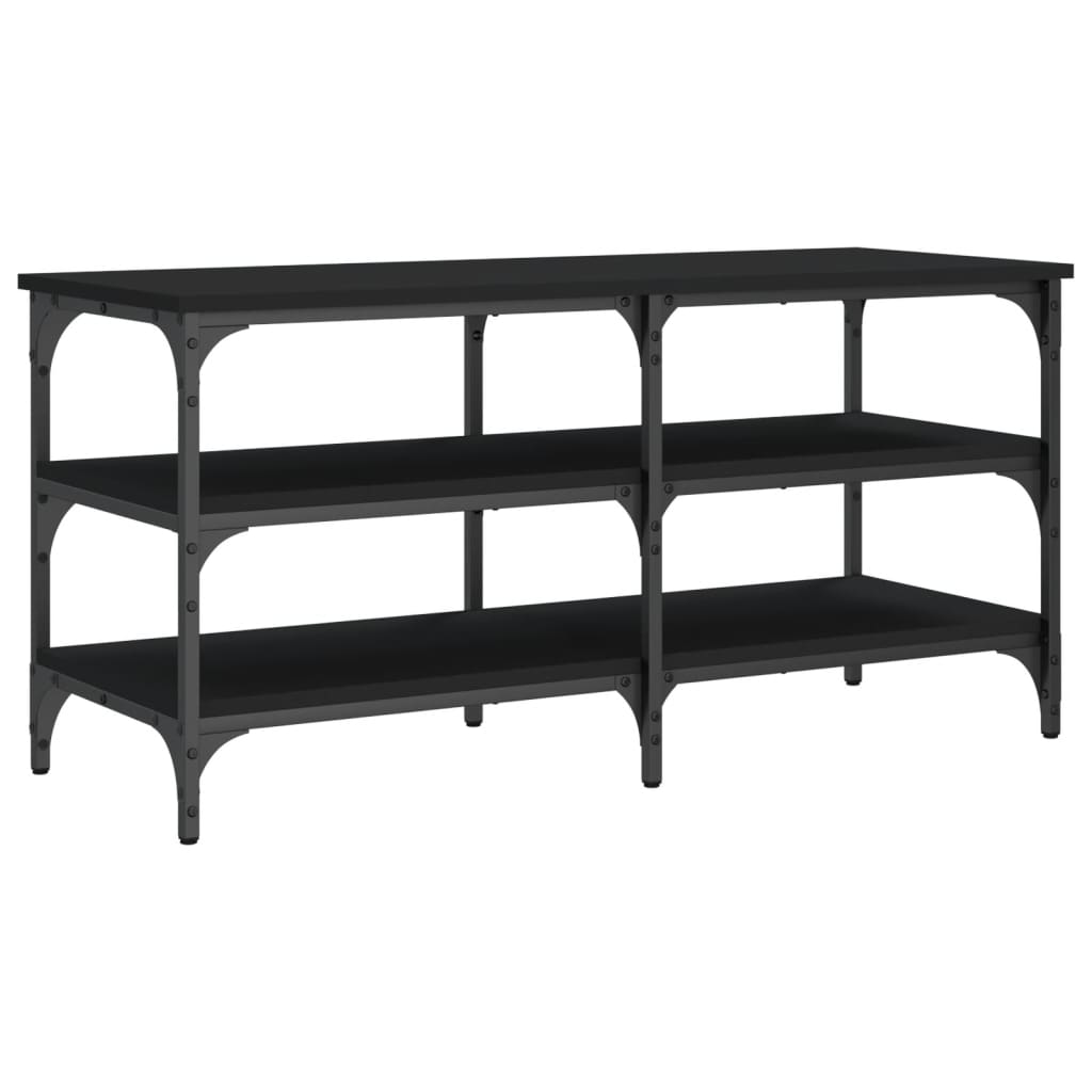 Skoskap Skohylle Skobenk Svart 100x38,5x49 cm