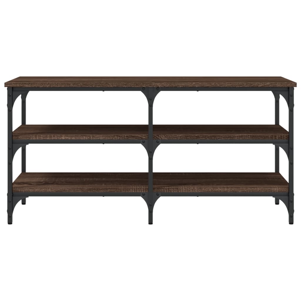 Skoskap Skohylle Skobenk Brun Eik 100x38,5x49 cm