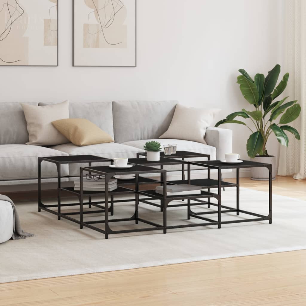 Salongbord Sofabord Svart 121x121x40 cm