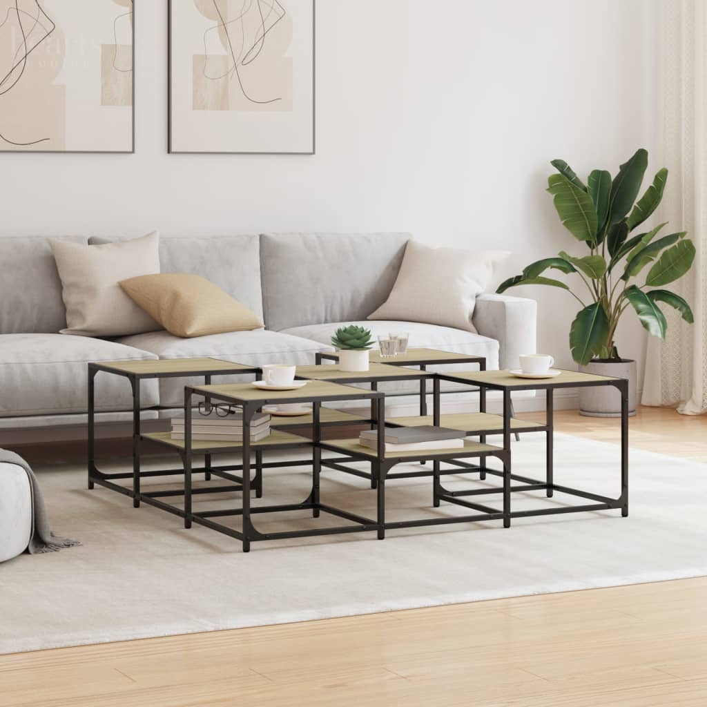 Salongbord Sofabord Sonoma Eik 121x121x40 cm