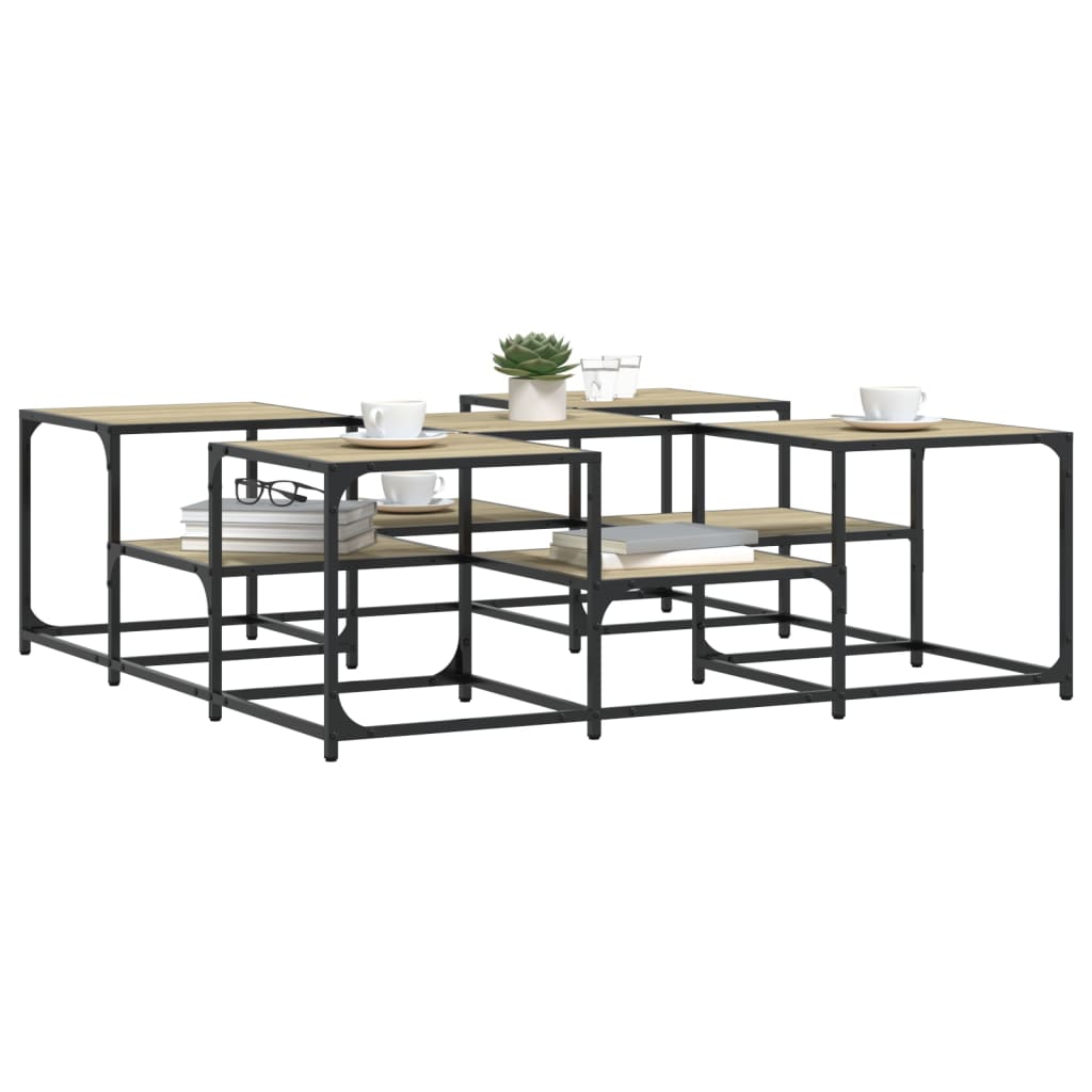 Salongbord Sofabord Sonoma Eik 121x121x40 cm