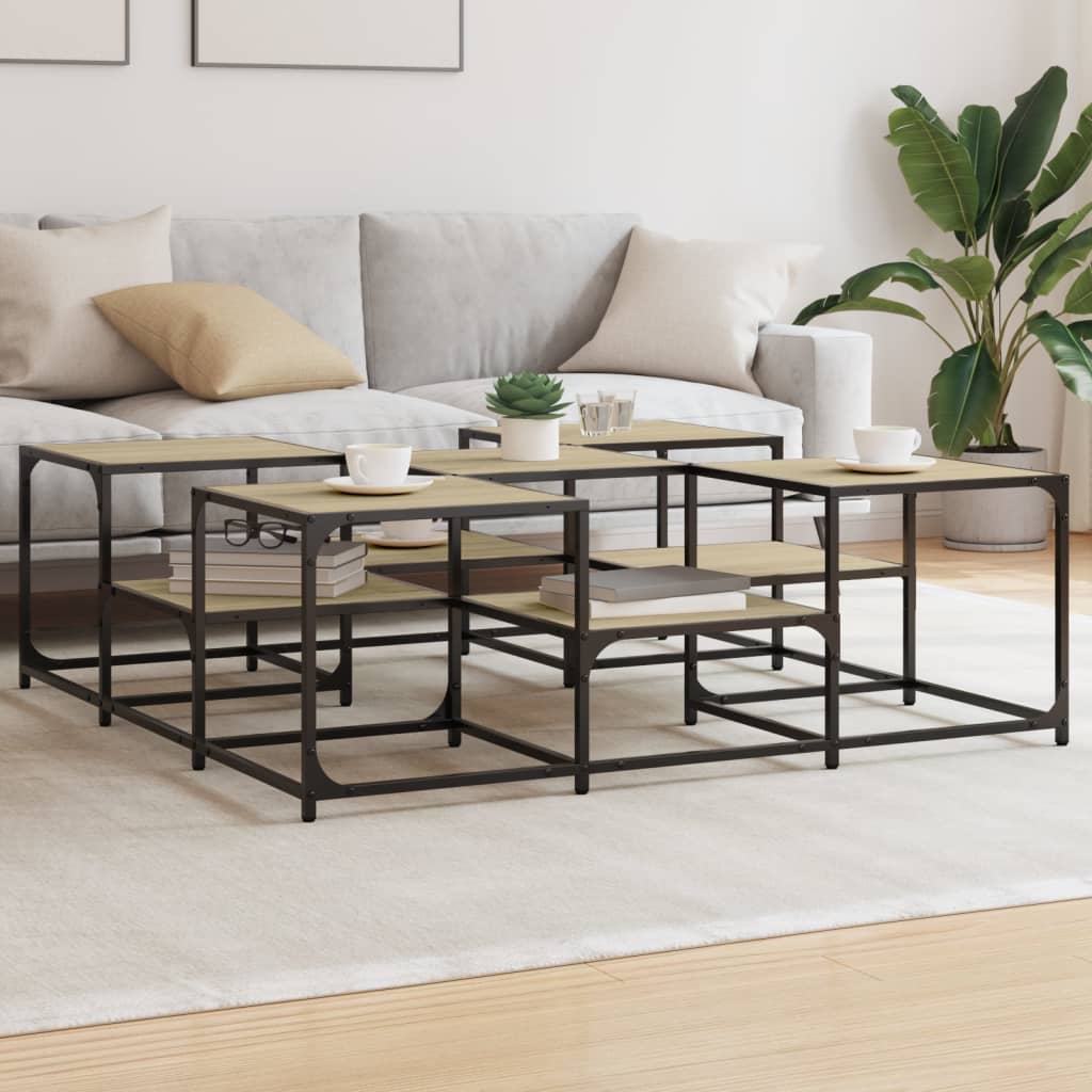 Salongbord Sofabord Sonoma Eik 121x121x40 cm