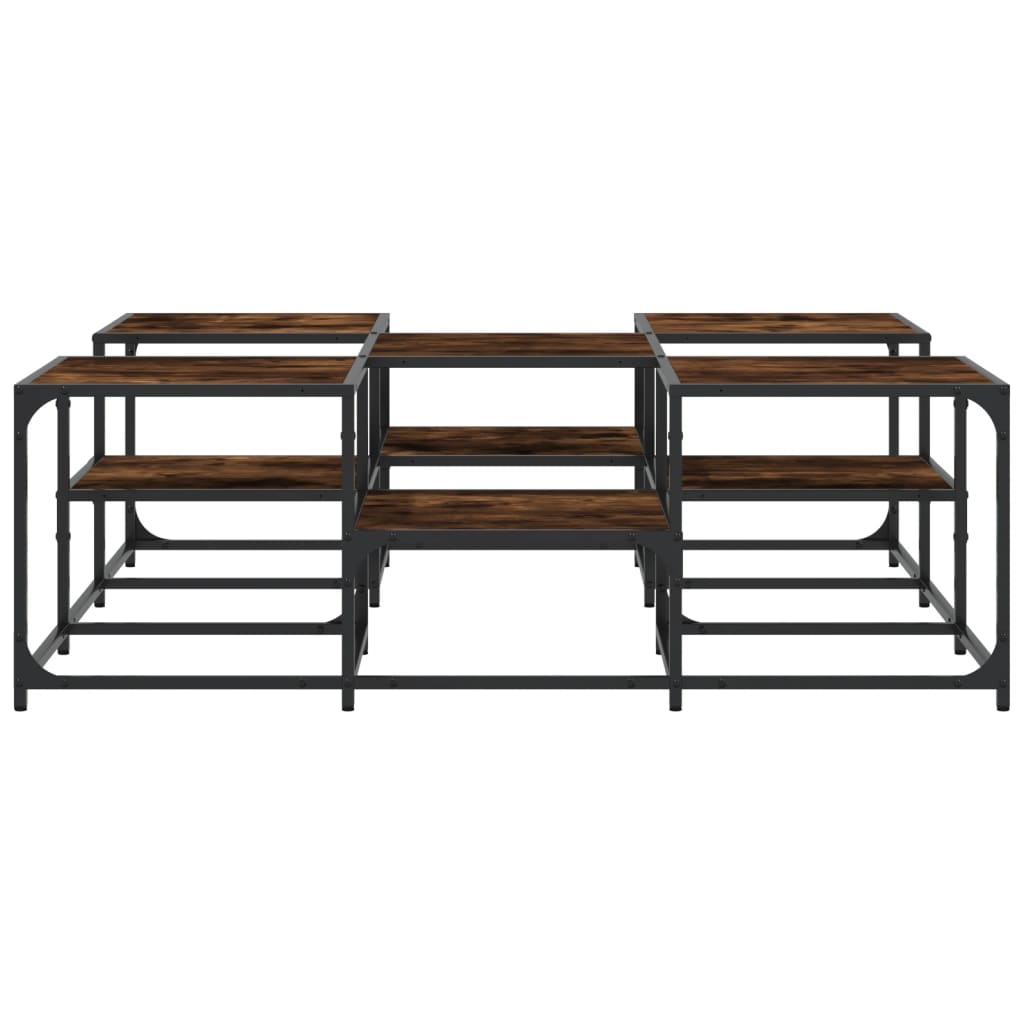 Salongbord Sofabord Røkt Eik 121x121x40 cm