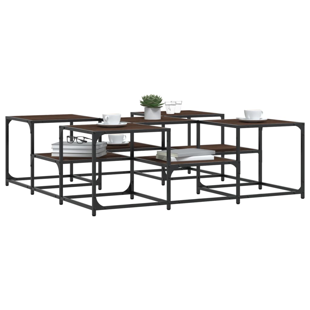 Salongbord Sofabord Røkt Eik 121x121x40 cm