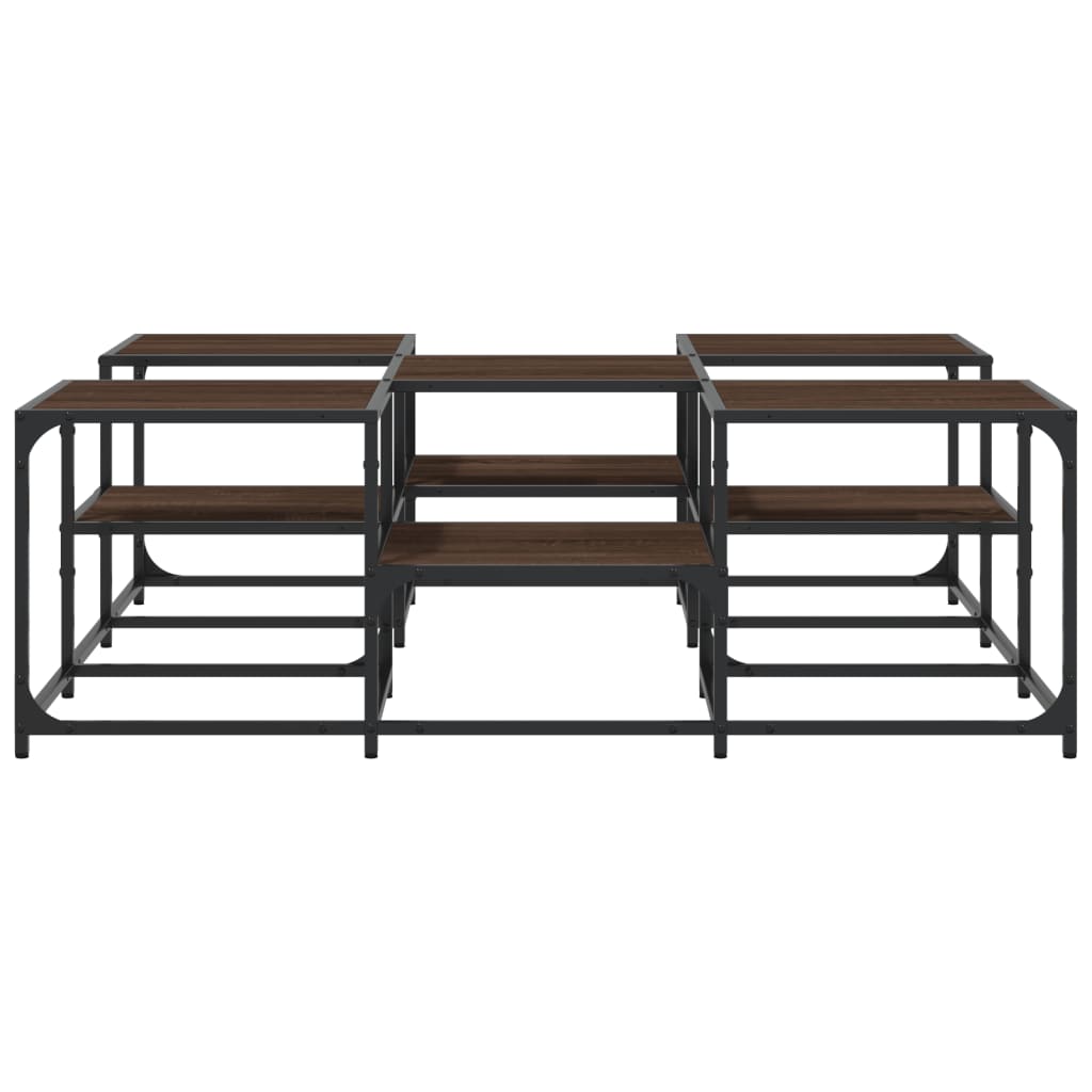 Salongbord Sofabord Røkt Eik 121x121x40 cm