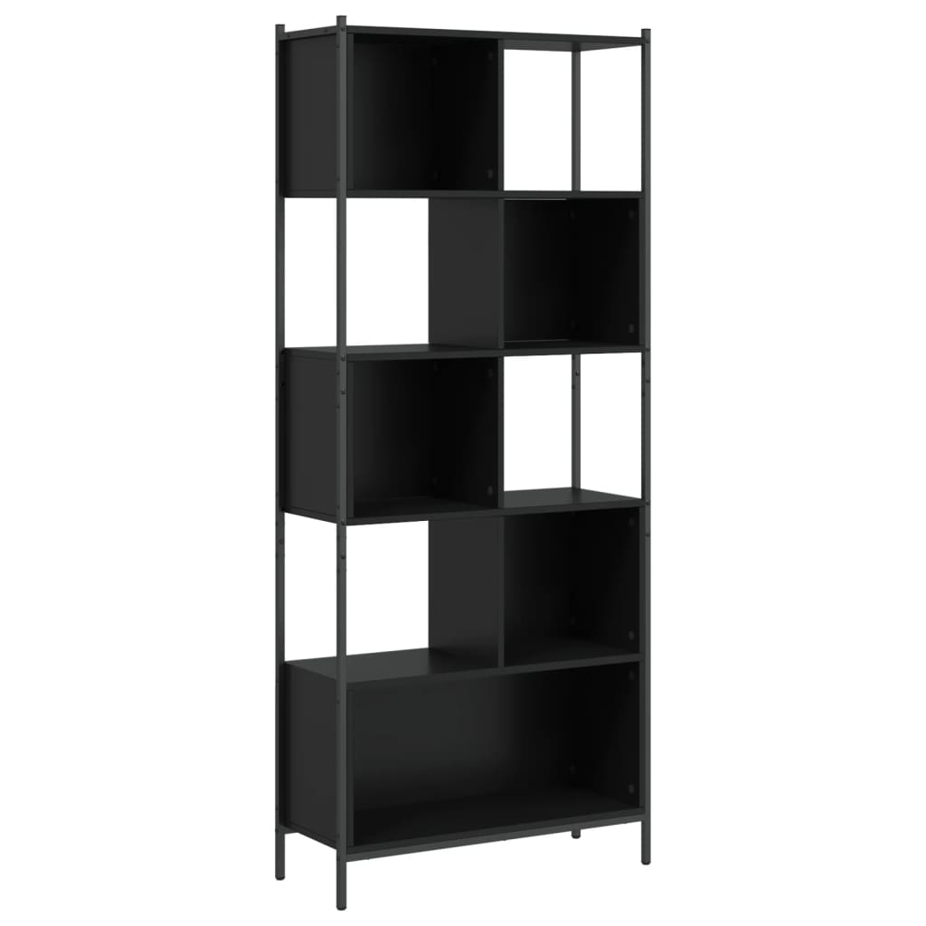 Bokhylle Svart 72x28x172 cm