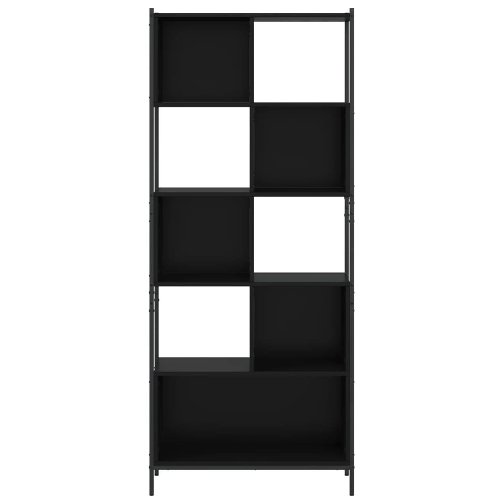 Bokhylle Svart 72x28x172 cm