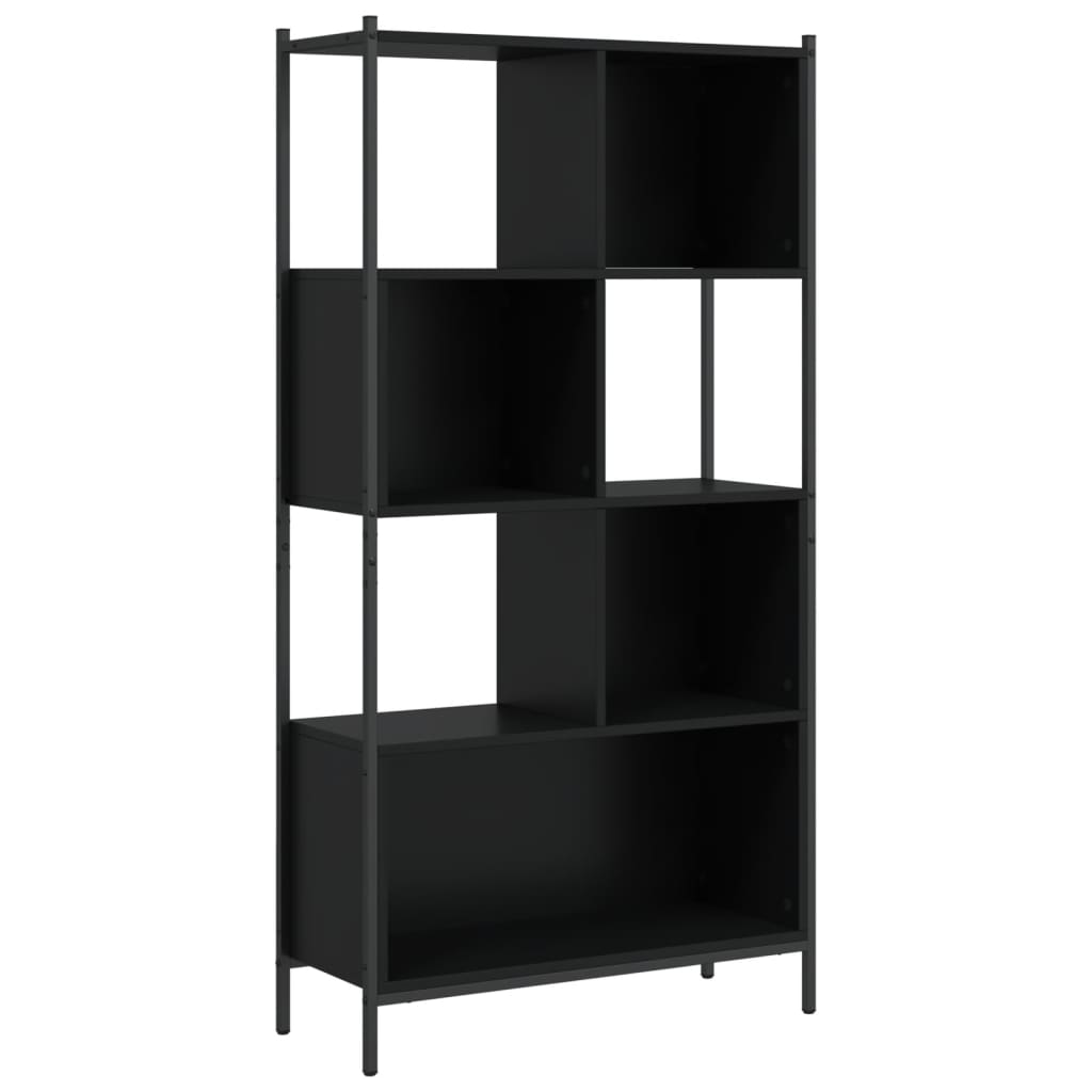 Bokhylle Svart 72x28x172 cm