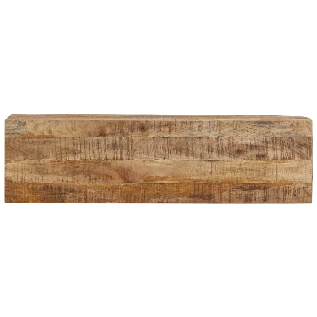 Avlastningsbord Konsollbord Tre 110x30x75 cm grovt heltre mangotre og jern