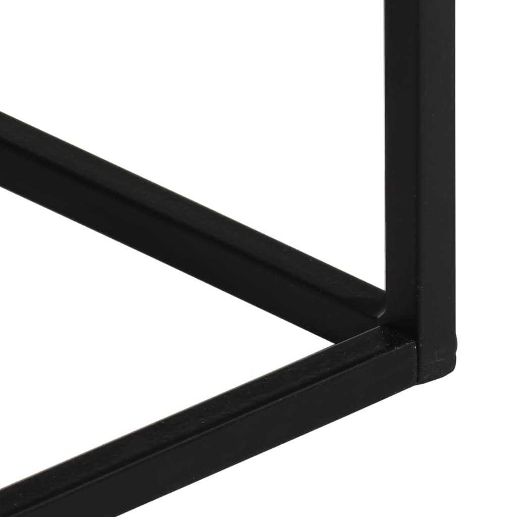 Avlastningsbord Konsollbord Tre 110x30x75 cm grovt heltre mangotre og jern